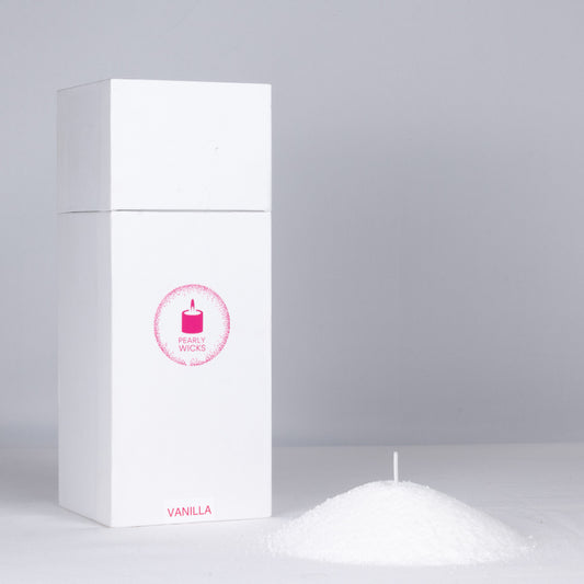 White Pearls, Vanilla Scented with 30 Wicks